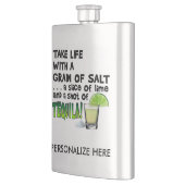 Roestloze COCKTAIL FLASK - LIMOEN, ZOUT, TEQUILA! Heupfles (Links)