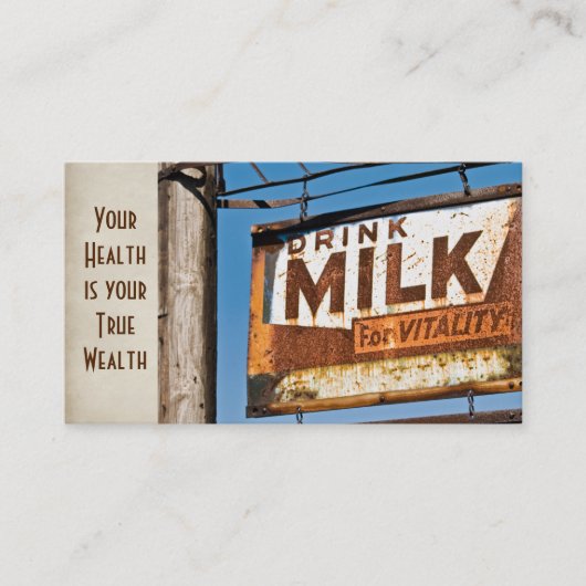 roestmelkteken voor de gezondheidszorg visitekaartje (Voorkant)