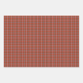 Roestrood geruit retro kleur inpakpapier vel