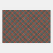  roestrood, groen gelooid tartan inpakpapier vel (Voorkant 3)