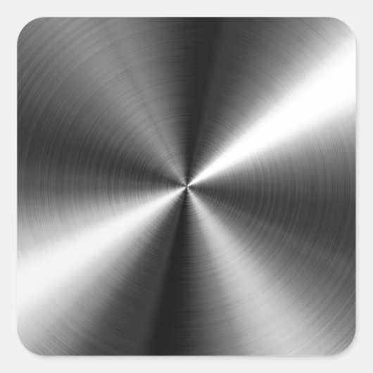 Roestvast Staal Vierkante Sticker (Voorkant)