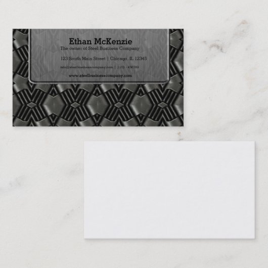 Roestvast Staal Visitekaartje (Voorkant / Achterkant)