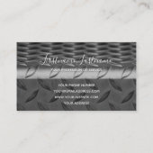 Roestvrij abstract ruitvormig bord visitekaartje (Achterkant)