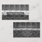 Roestvrij abstract ruitvormig bord visitekaartje (Voorkant / Achterkant)