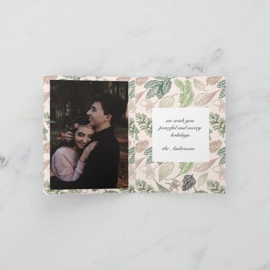 roestvrij bosgebied - holly plant - fotokaart (Binnen)