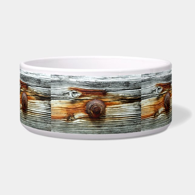 roestvrij driftwood grijs voerbakje (Voorkant)