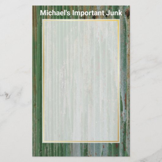 Roestvrij gegolfd ijzerschroefpapier briefpapier (Voorkant)