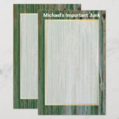 Roestvrij gegolfd ijzerschroefpapier briefpapier (Voorkant / Achterkant)