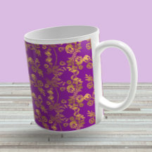 roestvrij goudvormig wervelpatroon op paars