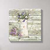 roestvrij houten lavendel canvas afdruk (Voorkant)