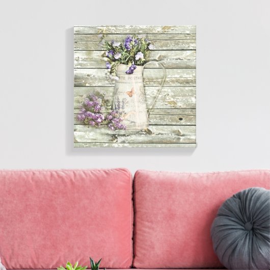 roestvrij houten lavendel canvas afdruk (Insitu (Woonkamer))