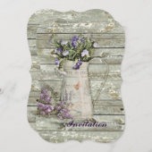 roestvrij houten lavendel kaart (Voorkant / Achterkant)