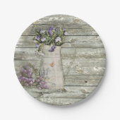 roestvrij houten lavendel papieren bordje (Voorkant)