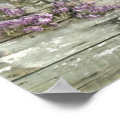 roestvrij houten lavendel poster (Hoek)