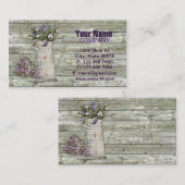roestvrij houten lavendel visitekaartje (Voorkant / Achterkant)