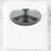 Roestvrij Ovale Sticker (Tas)