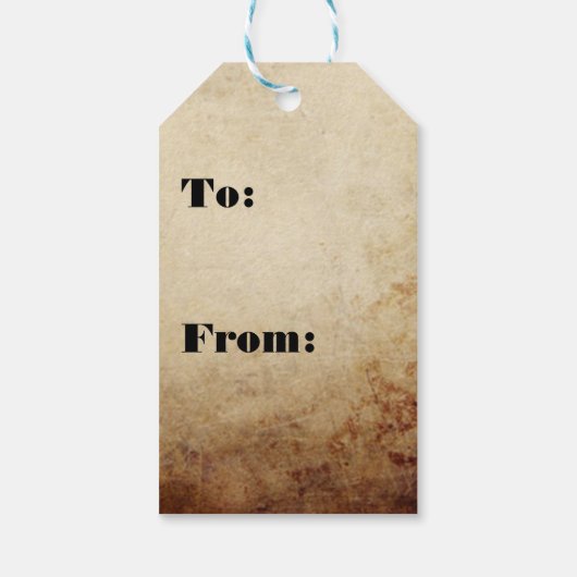  roestvrij papier, Rust Brown Cadeaulabel (Achterkant)