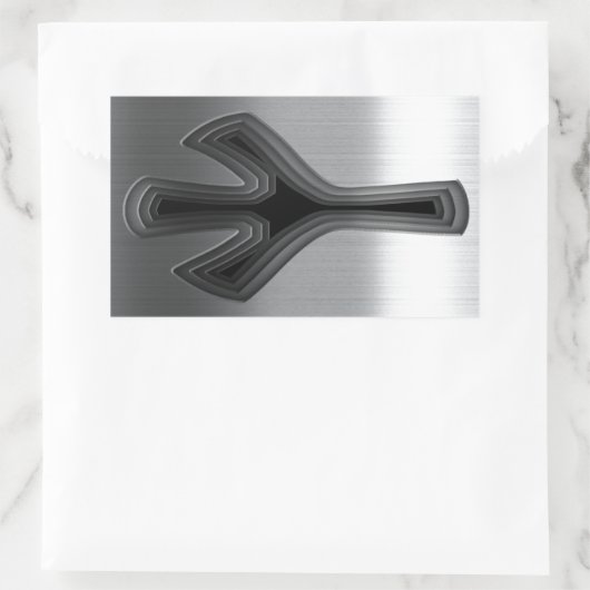 Roestvrij Rechthoekige Sticker (Tas)