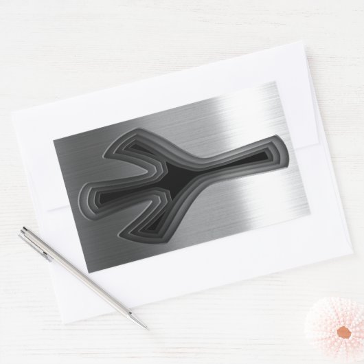 Roestvrij Rechthoekige Sticker (Envelop)
