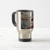 Roestvrij reismok. Fijn Jubileum voor haar. Reisbeker (Voorkant links)