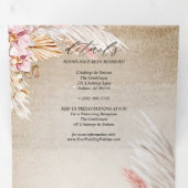 - roestvrij - sovjebruin - pampas grass tri - fol drieluik uitnodiging (Binnenzijde eerst)