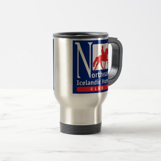 Roestvrij staal, 15 oz, Mok voor reizen/kotters (Voorkant rechts)