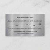 Roestvrij staal Beauty Salon met datum van benoemi Afsprakenkaartje (Achterkant)