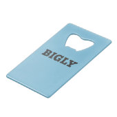 ROESTVRIJ STAAL BIGLY DESIGN FLESOPENER CREDITKAART FLESSENOPENER (Achterkant Gekanteld)