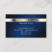 Roestvrij staal blauw goud visitekaartje (Achterkant)