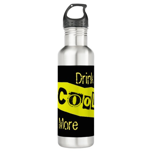Roestvrij staal Drink meer Tekst Waterfles (Voorkant)