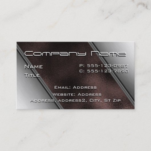 Roestvrij staal en ijzerhoudende Visitekaartjes (Voorkant)