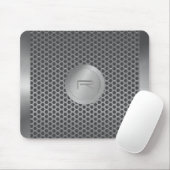 Roestvrij staal en Metaalpatroon MousePad Muismat (Met muis)