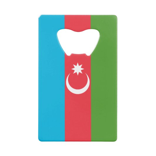 Roestvrij staal Fles Opener vlag van Azerbeidzjan Creditkaart Flessenopener (Voorkant)