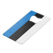 Roestvrij staal Fles Opener vlag van Estland Creditkaart Flessenopener (Achterkant Gekanteld)