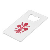 Roestvrij staal Fles Opener vlag van Florence Creditkaart Flessenopener (Voorkant Gekanteld)