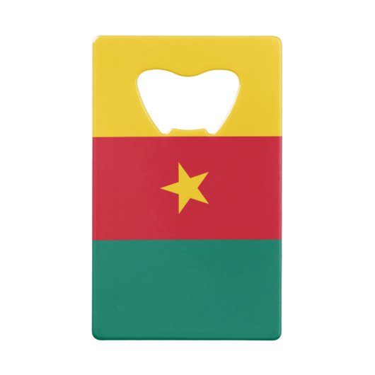 Roestvrij staal Fles Opener vlag van Kameroen Creditkaart Flessenopener (Achterkant)