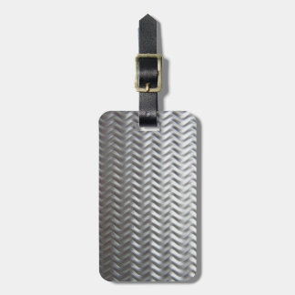 Roestvrij staal Getextureerd industrieel metaalbla Bagagelabel