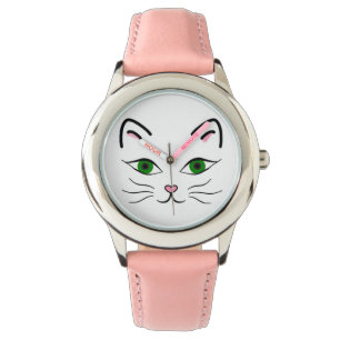 Roestvrij staal kind - Kat gezicht Horloge