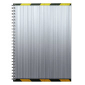 Roestvrij staal met gevarenbandstaal notitieboek (Voorkant)