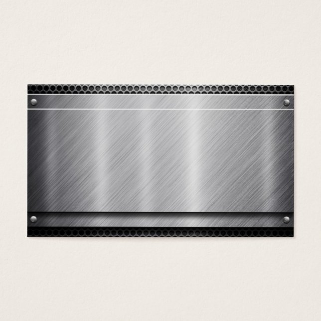 Roestvrij staal met netwerk "leeg" visitekaartje (Voorkant)