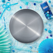 Roestvrij staal, metaal #58 papieren bordje (Feest)