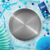 Roestvrij staal, metaal #62 papieren bordje (Feest)