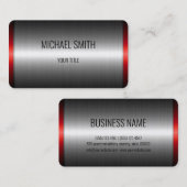 Roestvrij staal Metaal Kijk #4 Visitekaartje (Voorkant / Achterkant)