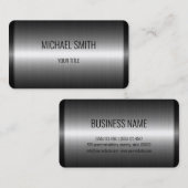 Roestvrij staal Metaal Kijk #8 Visitekaartje (Voorkant / Achterkant)