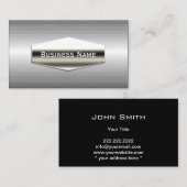 Roestvrij staal Metaalachtig Visitekaartje (Voorkant / Achterkant)
