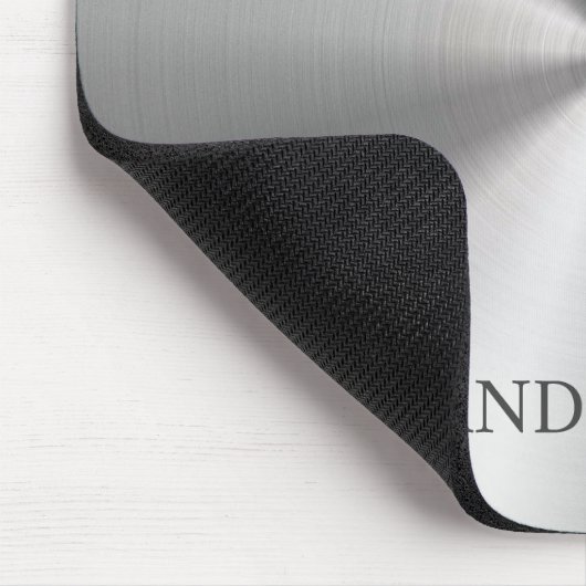 Roestvrij-staal Metaalgevolgen Monogram Muismat (Hoek)