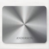 Roestvrij-staal Metaalgevolgen Monogram Muismat (Voorkant)