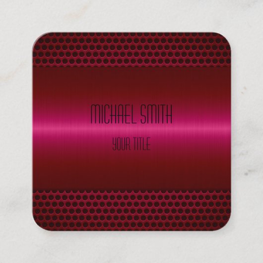 Roestvrij staal Metalen blik Vierkante Visitekaartje (Voorkant)