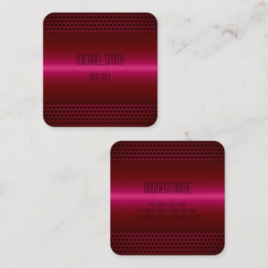 Roestvrij staal Metalen blik Vierkante Visitekaartje (Voorkant / Achterkant)