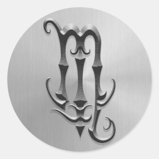 Roestvrij staal Schorpioen symbool Ronde Sticker (Voorkant)